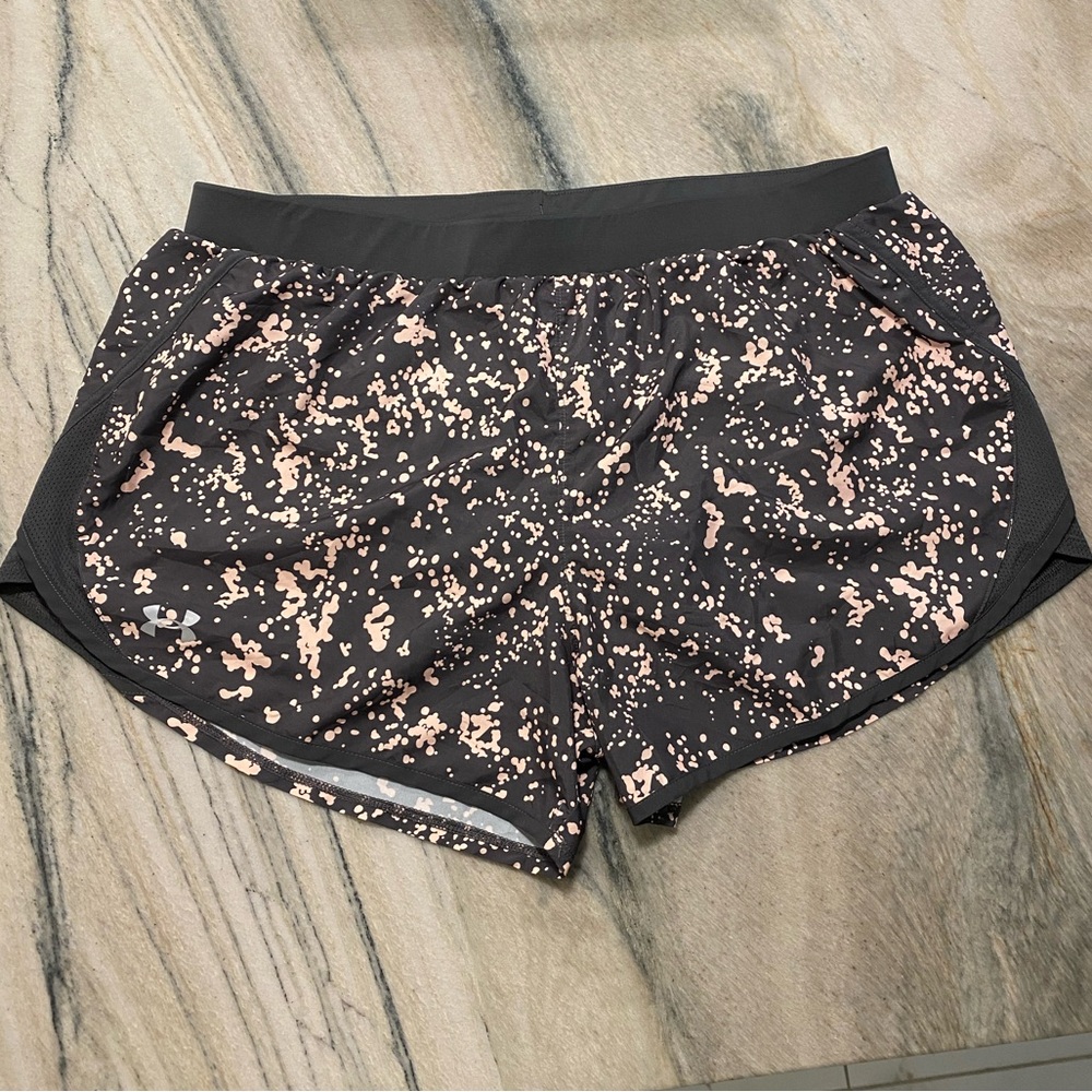 Under Armour Fly by 2.0 Printed Running Shorts Black/Pink
